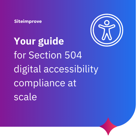 Your guide for Section 504 digital accessibility compliance at scale.