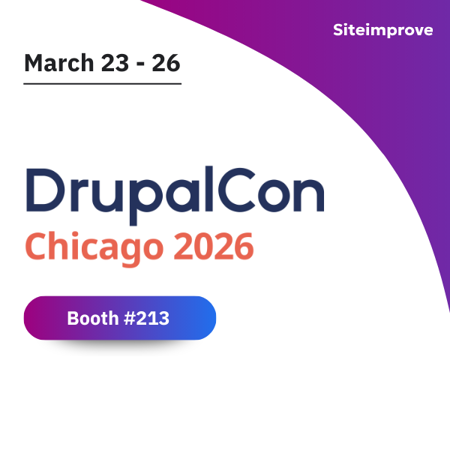DrupalCon Chicago 2026 – March 23–26 – Visit Siteimprove at Booth #213
