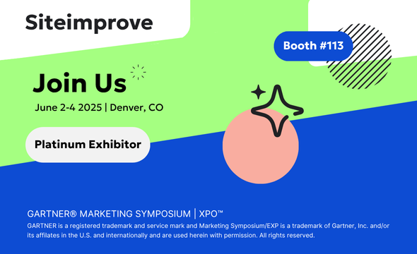 Join Siteimprove at Gartner Marketing Symposium/Xpo™ June 2-4, 2025 Denver, CO. at booth #113.