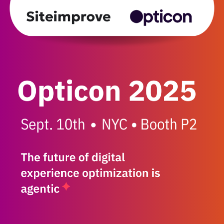 Siteimprove | Opticon: Sept. 10th - NYC - Booth P2 - The future of digital experience optimization is agentic