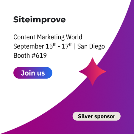 Join Siteimprove at Content Marketing World September 15th-17th | San Diego Booth #619