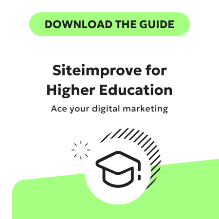 Download the guide Siteimprove for Higher Education: Ace your digital marketing