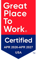 Great Place to Work certified, April 2026 to April 2027.