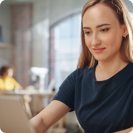 Professional using the Siteimprove AI platform to monitor, prioritize, and manage digital accessibility issues.