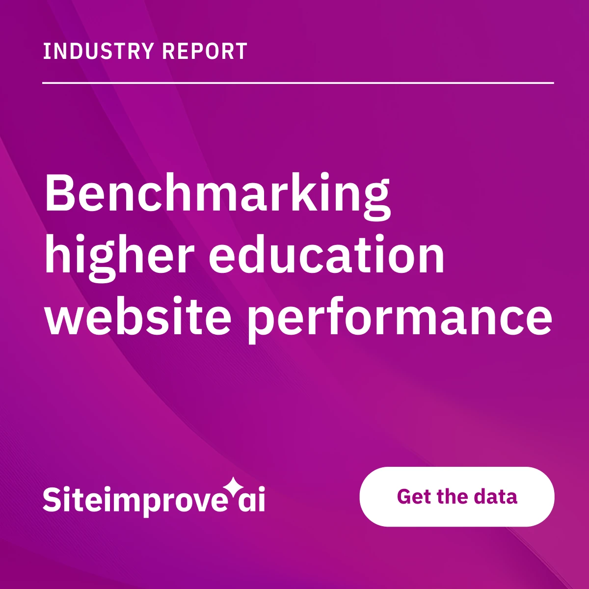Siteimprove industry report benchmarking higher education website performance and digital experience.